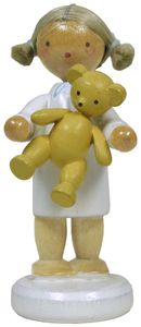 Flade Engel mit Teddybär (Flade 6113) Erzgebirgische Volkskunst: Engel / mit Teddybär